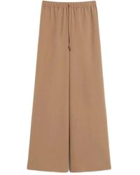 Max Mara - Broeken ,Bruin ,Genero Wide-Fit Broek - Lyst