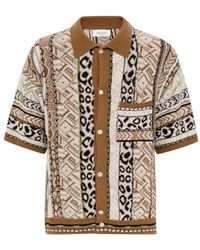 Laneus - Jacquard Knit Shirt - Lyst