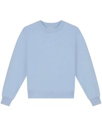 OLAF HUSSEIN - Hoodies & Sweatvesten ,Blauw ,Katoen Essential Washed Crewneck - Lyst