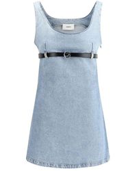 Coperni - Denim Shift Kleid Mit Gürtel - Lyst