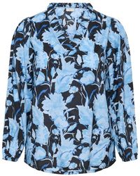 Kaffe - Overhemden ,Blauw ,Blouses - Lyst