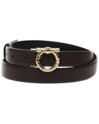 Ferragamo - Wendbare Ledergürtel, Braun/Schwarz - Lyst