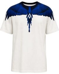 Marcelo Burlon - Tops ,Wit ,Katoen Wings-Print T-Shirt - Lyst