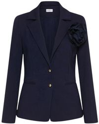 Marella - Jassen ,Blauw ,Leer Blazers - Lyst