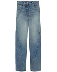 Versace - Denim Broek Met Klassieke Blauwe Stijl - Lyst