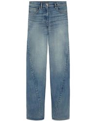 Versace - Denim Broek Met Klassieke Blauwe Stijl - Lyst