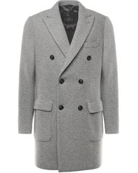Fay - Jassen ,Grijs ,Wol Double-Breasted Coats - Lyst