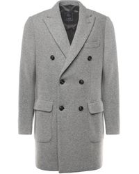 Fay - Jassen ,Grijs ,Wol Double-Breasted Coats - Lyst