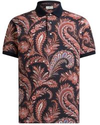 Etro - Tops ,Veelkleurig ,Zwarte Polo Kraag Trui - Lyst