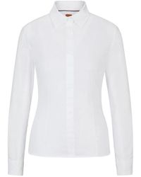 BOSS - Camisa blanca slim fit clásica - Lyst