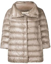 Herno - Jassen ,Bruin ,Nylon Lichtgewicht Donsjack - Lyst