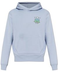 Amiri - Hoodies & Sweatvesten ,Blauw ,Katoen Logo Sweatshirt - Lyst