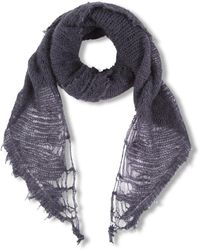 Cortana - Accessoires ,Grijs ,Wol Grijze Open Gebreide Bandana - Lyst
