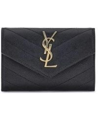 Saint Laurent - Leather Wallet - Lyst