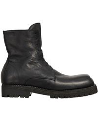 Guidi - Schoenen ,Zwart ,Geveterde Leren Laarzen - Lyst