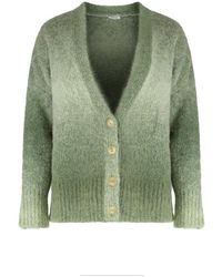 Aspesi - Truien & Vesten ,Groen ,Wol Cardigan Van Alpacamix - Lyst