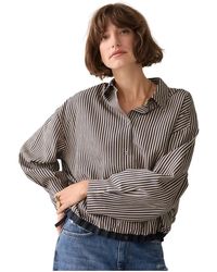 Summum - Blouse Boxy Two Tone Stripe Small - Lyst