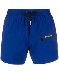 Balmain - Bañador Con Logo Estampado - Lyst