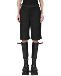 Rick Owens - Korte Broeken ,Zwart ,Leer Werkshorts - Lyst