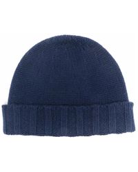 Drumohr - Kaschmir navy blau rippstrickmütze - Lyst