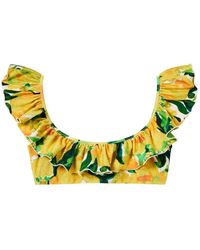 La DoubleJ - Badmode ,Geel ,Ruffle Bikini Top - Lyst