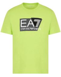 EA7 - Minimalistisches t-shirt mit kurzen ärmeln - Lyst