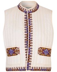 Lolly's Laundry - Jassen ,Katoen Gewatteerd Vest Met Geborduurde Details - Lyst