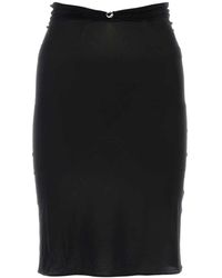 Coperni - Rokken ,Zwart ,Ruched Waistband Midi Skirt - Lyst