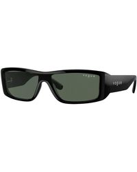 Vogue - Sonnenbrille mit dunklem gestell und grünen gläsern - Lyst