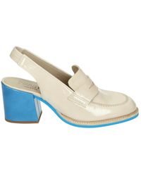 Pertini - Beiger Sling-Back Sandale Mit Gummisohle - Lyst
