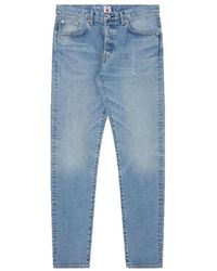 Edwin - Jeans ,Blauw ,Katoen Slim Tapered Blauwe Jeans - Lyst