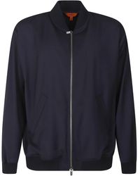 Barena - Jassen ,Blauw ,Wol Zip Bomberjack - Lyst