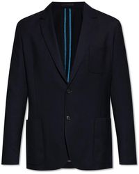Paul Smith - Jassen ,Blauw ,Wol Wollen Blazer Met Zakken - Lyst