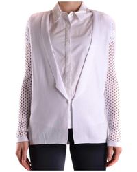 Pinko - Gebreid Vest Met Mesh Mouwdetails - Lyst