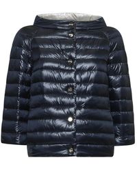 Herno - Omkeerbare Gewatteerde Jas Blauw/Grijs - Lyst