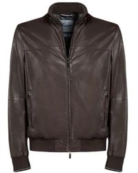 Gimo's - Jassen ,Bruin ,Leather Jassen - Lyst