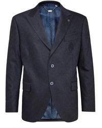 Billionaire - Jassen ,Blauw ,Wol Blazer Crest - Lyst