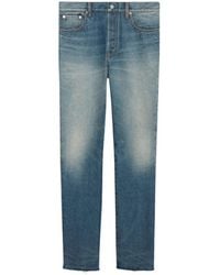 Gucci - Mid-rise straight-leg jeans in gewaschener optik - Lyst