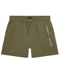 Tommy Hilfiger - Badmode ,Groen ,Medium Drawstring Zip Pocket - Lyst