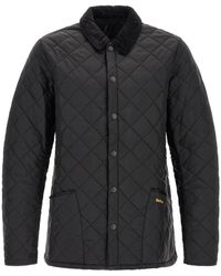 Barbour - Jassen ,Zwart ,Nylon Heritage Liddesdale Quilted Nylon Jacket - Lyst