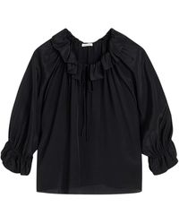 By Malene Birger - Overhemden ,Zwart ,Dicte Blouse - Lyst