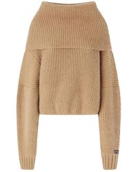 Pinko - Truien & Vesten ,Geribbelde Gebreide Coltrui - Lyst