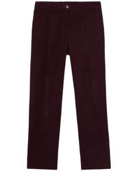 Oltre - Broeken ,Paars ,Polyester Regular Corduroy Broek - Lyst
