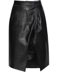 Vetements - Asymmetric leather skirt - Lyst