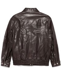 DUNST Oversized Leather Jacket in Black | Lyst
