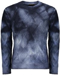 Moorer - Donkerblauwe Tie-Dye Trui - Lyst