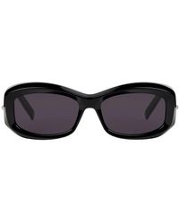 Givenchy - Glänzende schwarze oval sonnenbrille - Lyst
