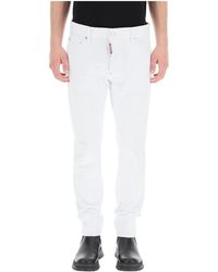 DSquared² - Broeken ,Wit ,Katoen Cool Guy Slim-Fit Broek - Lyst