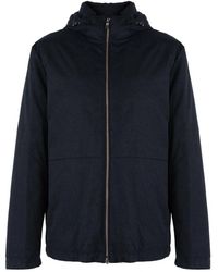 Geox - Jassen ,Blauw ,Polyester Casual Jas Met Afneembare Capuchon - Lyst