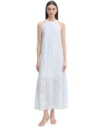 GAUDI - Kleedjes ,Blauw ,Polyester Maxi Jurk - Lyst